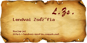 Lendvai Zsófia névjegykártya
