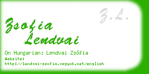 zsofia lendvai business card
