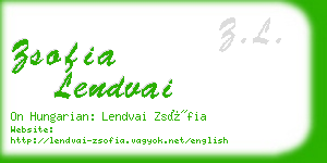 zsofia lendvai business card